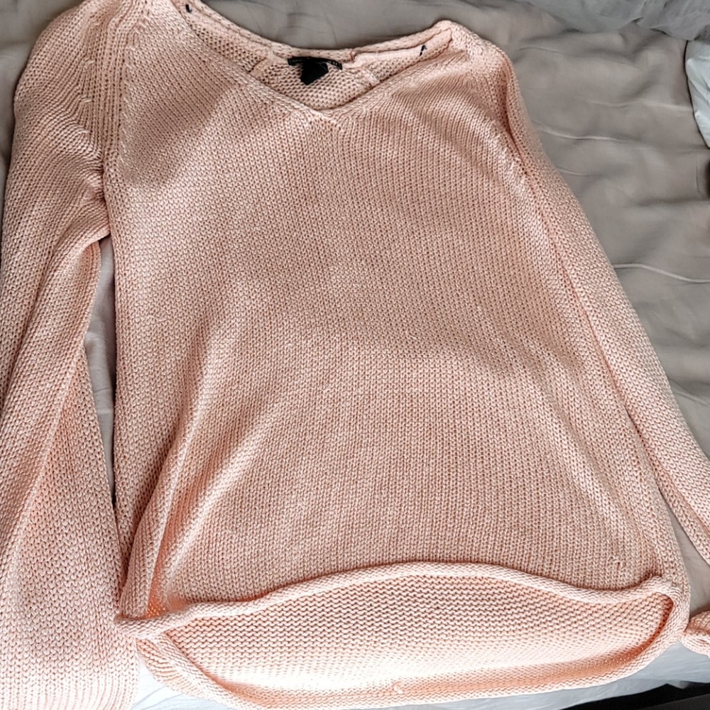 H &M knit top pink size small